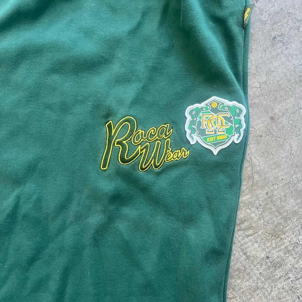 ROCAWEAR Baggy Sweatpants Green Yellow Y2K Hip Hop Deadstock 3XL - Picture 9 of 14
